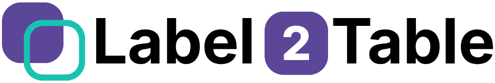Label2Table